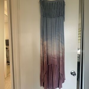 Vintage TParty Ombre Dress in Dusty Blue to Mauve - amazing condition